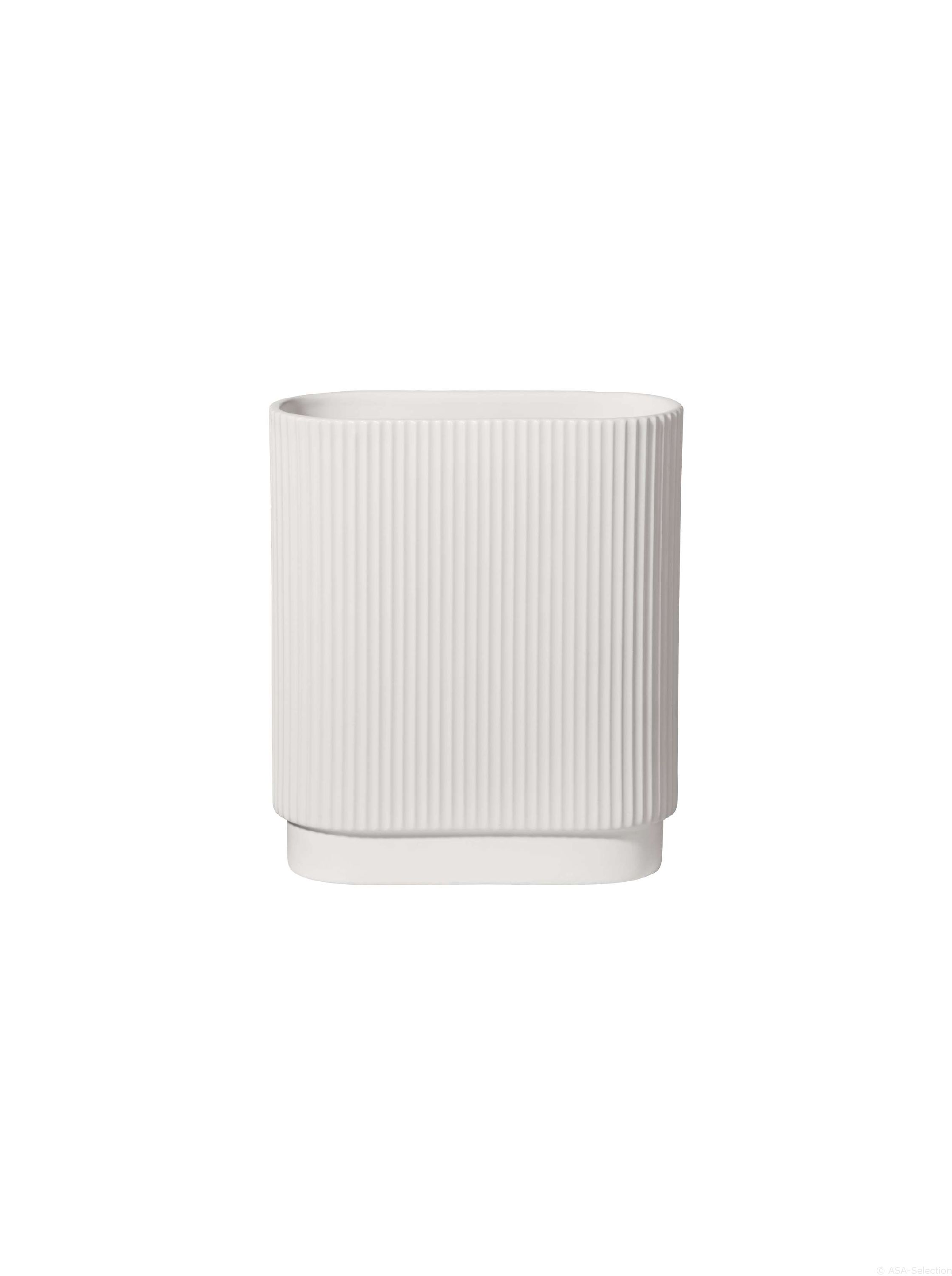 Vase ART DECO weiß matt