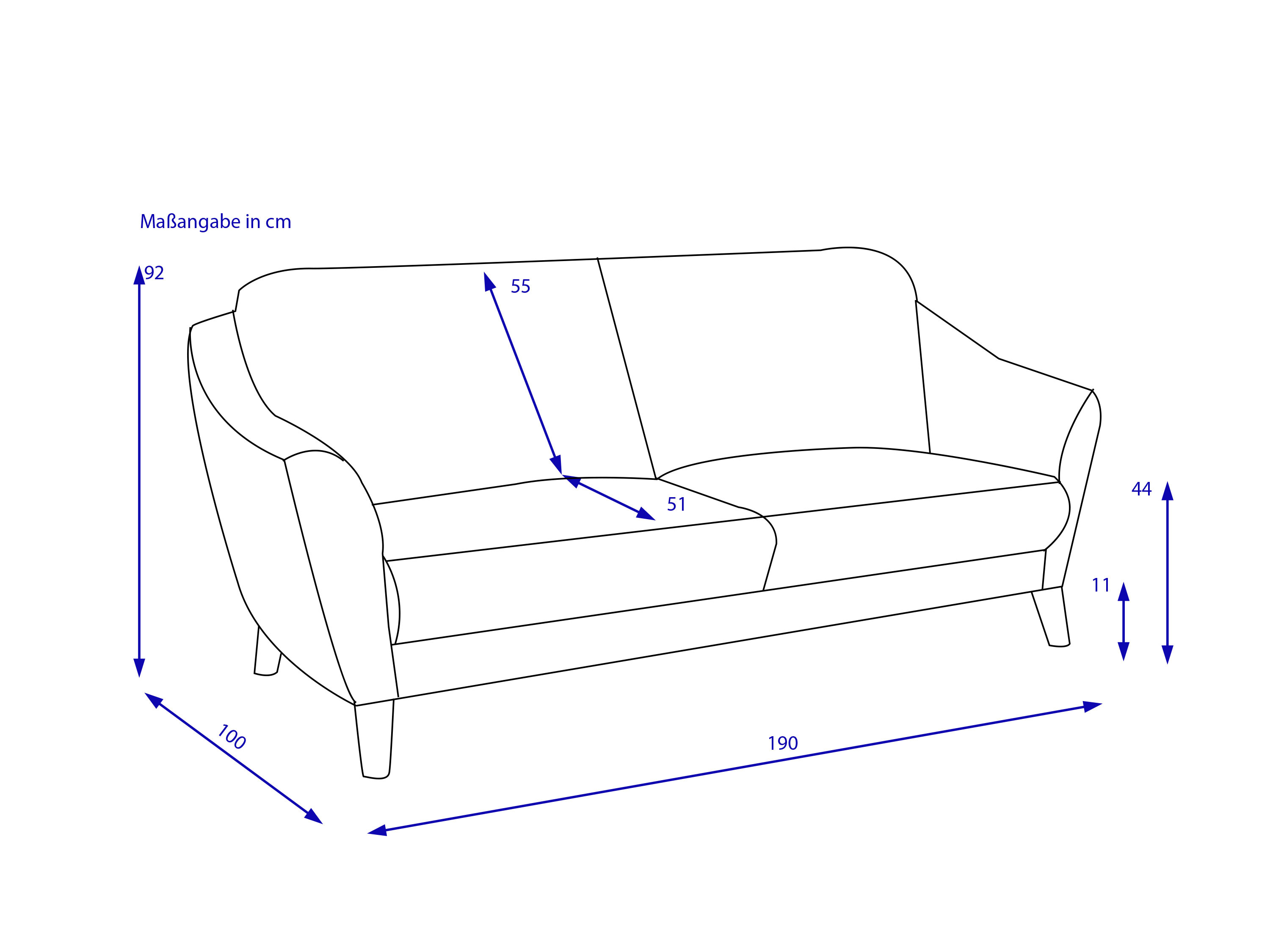 Sofa Rolf Weber 3 Sitzer SAARLUIS