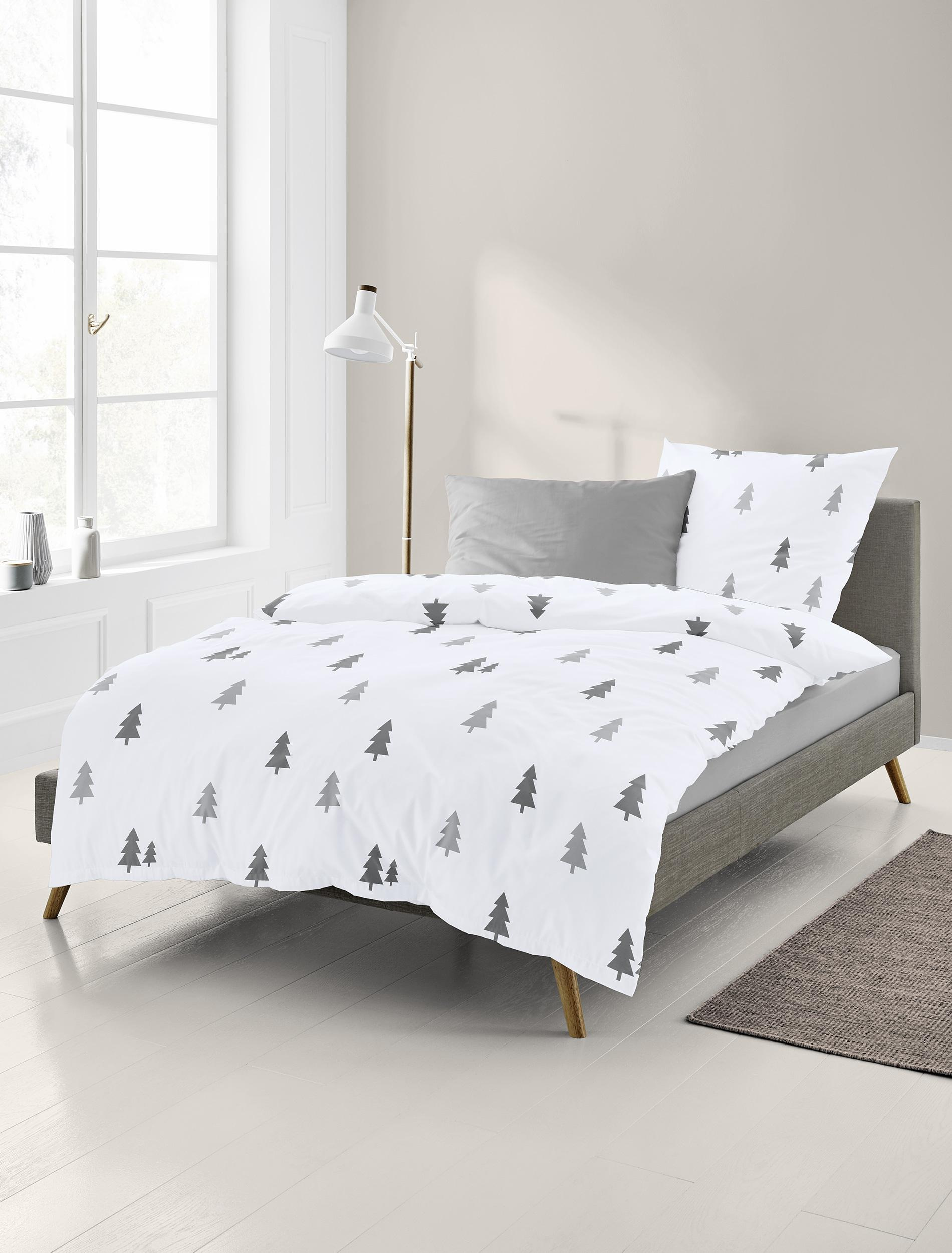 Bettwäsche Mako-Satin silber