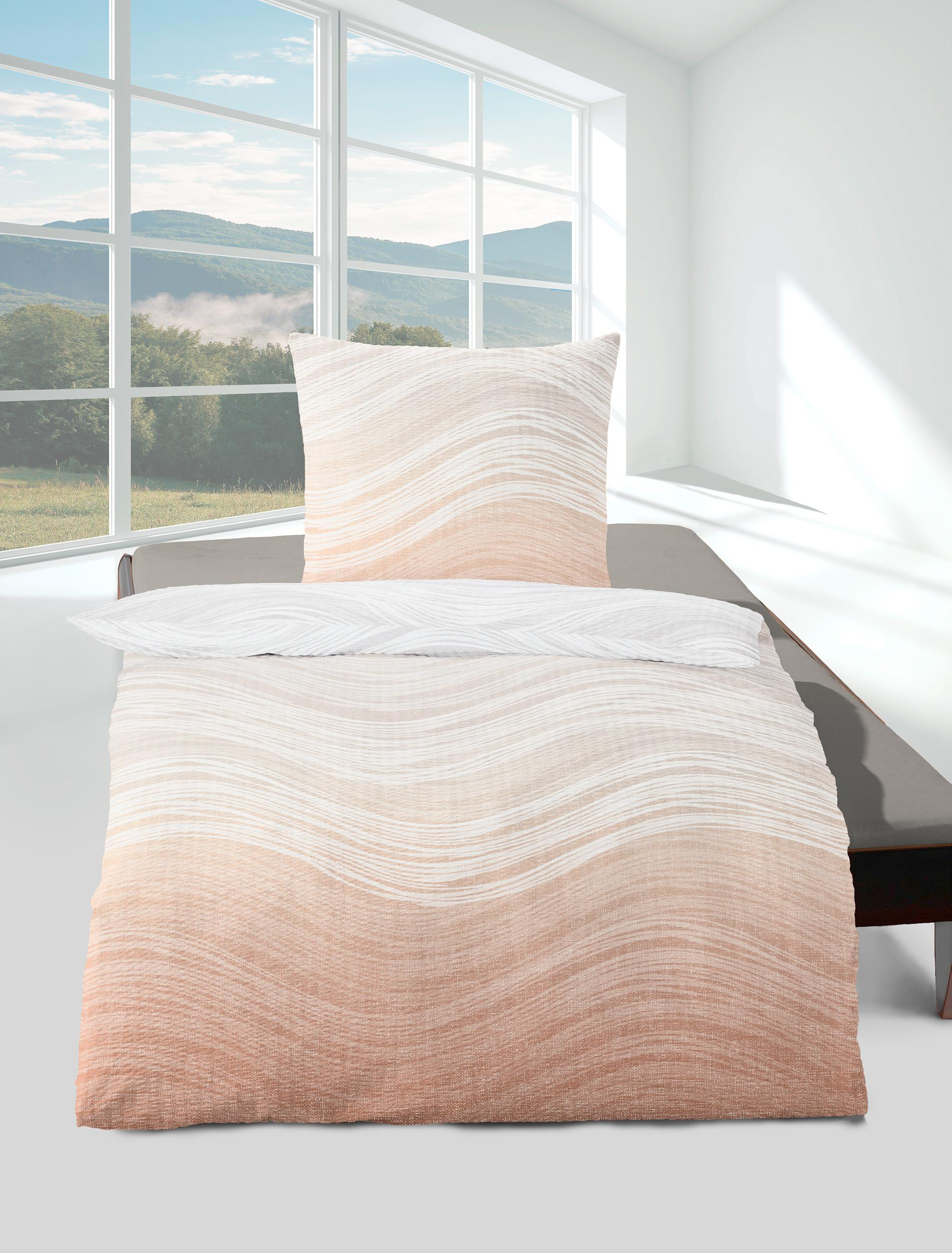 Bettwäsche Seersucker peach