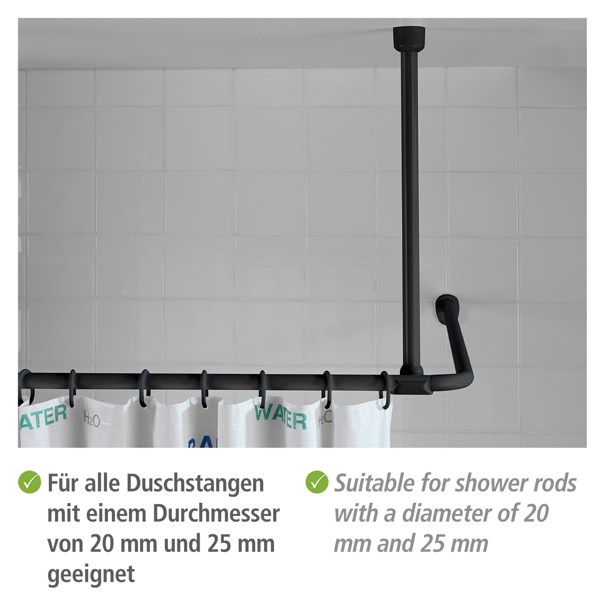Deckenstütze für Duschstangen