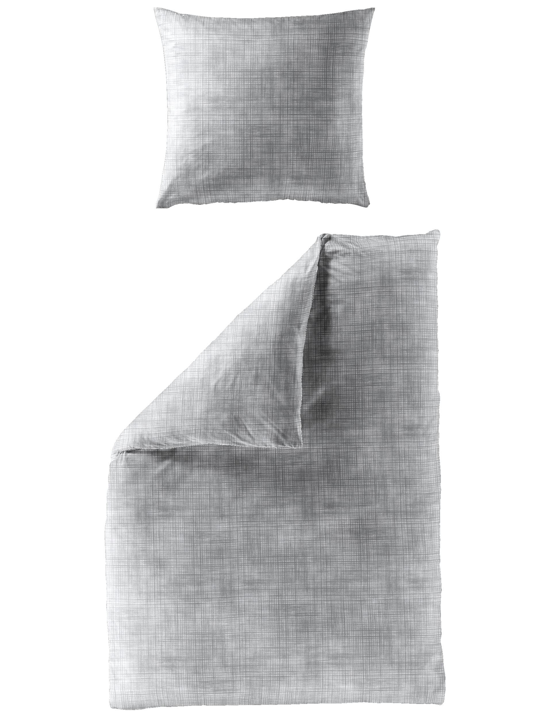 Bettwäsche Mako-Satin grau