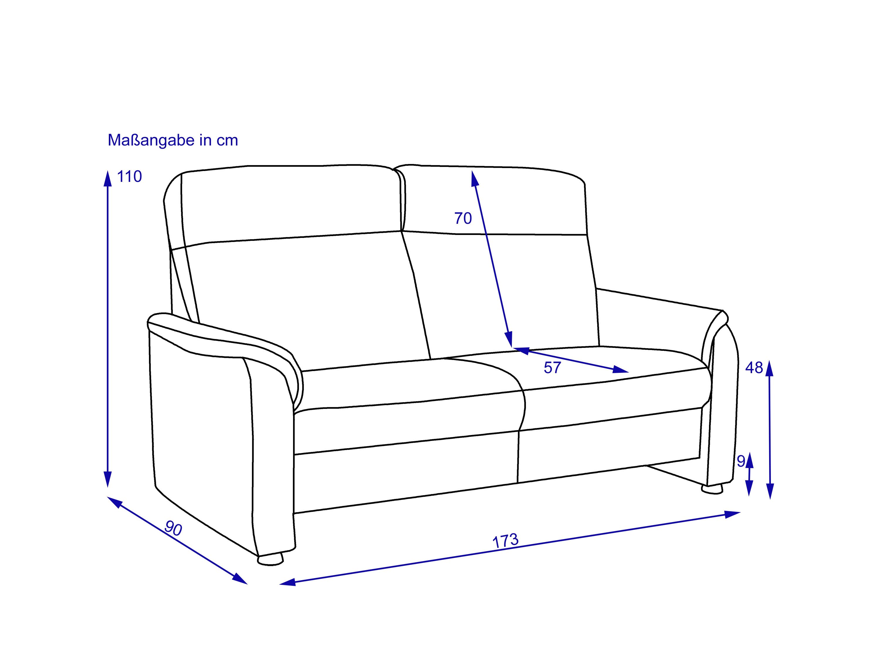 Sofa SYSTEMPOLSTER 2,5 Sitzer PAULA