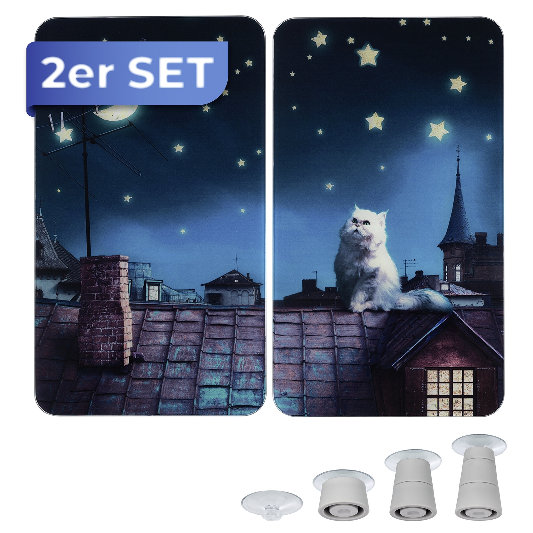 Herdabdeckplatte 2er Set