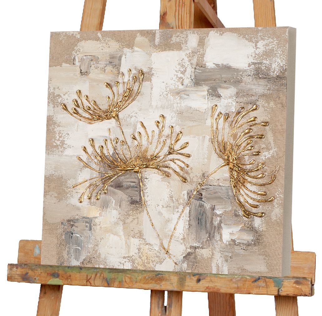 Gemälde CHRYSANTHEMEN GOLD