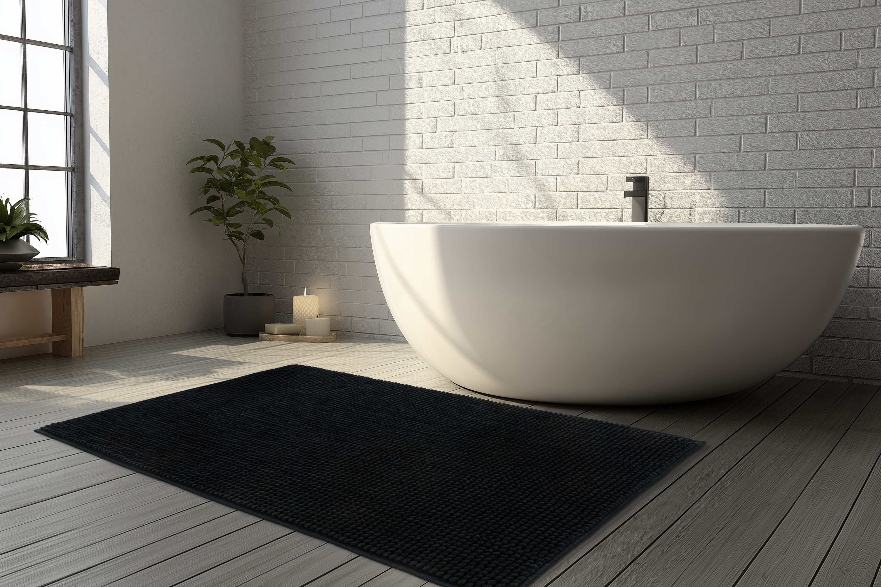 Badematte MONZA schwarz