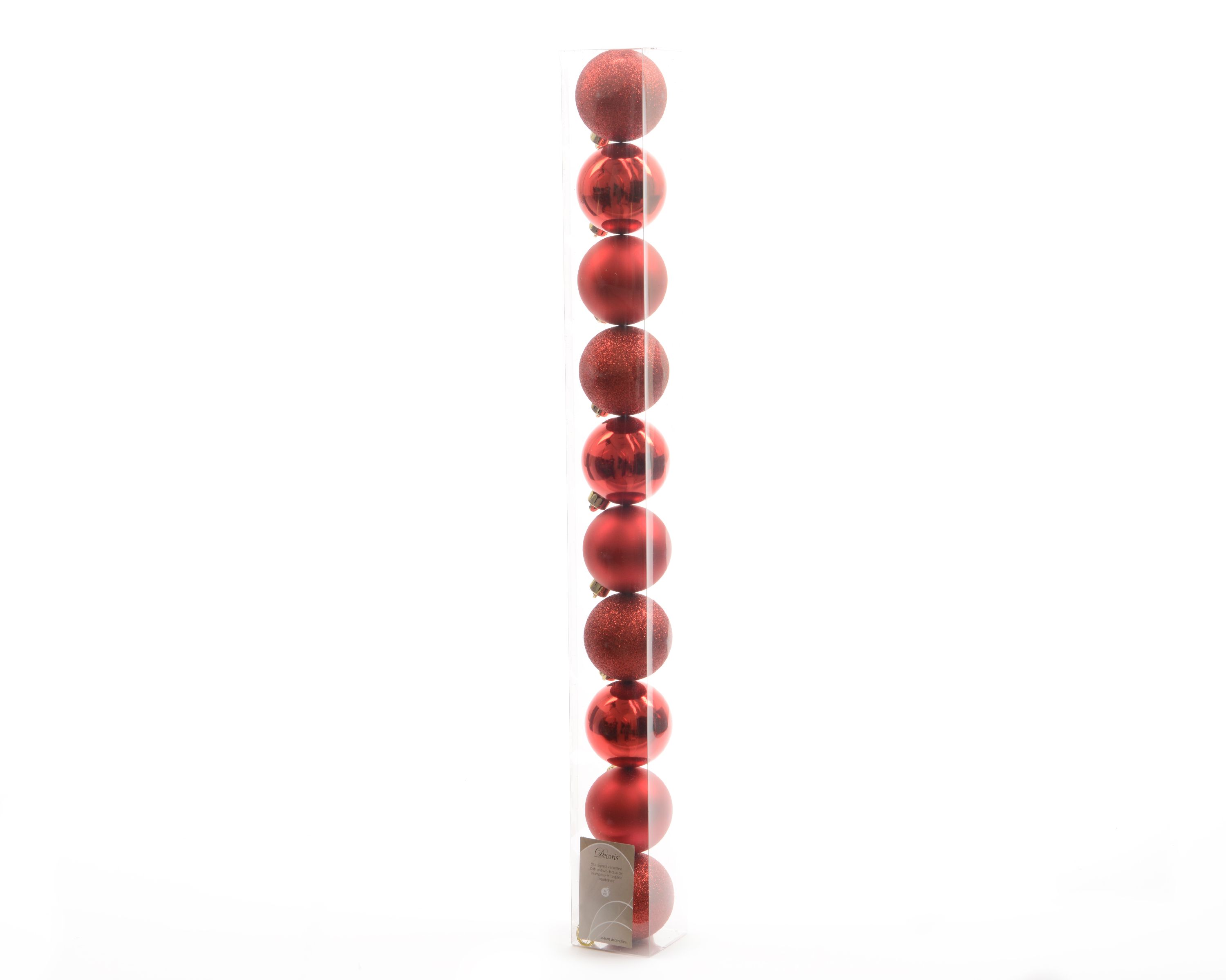 Weihnachtskugel-Set X-MAS rot