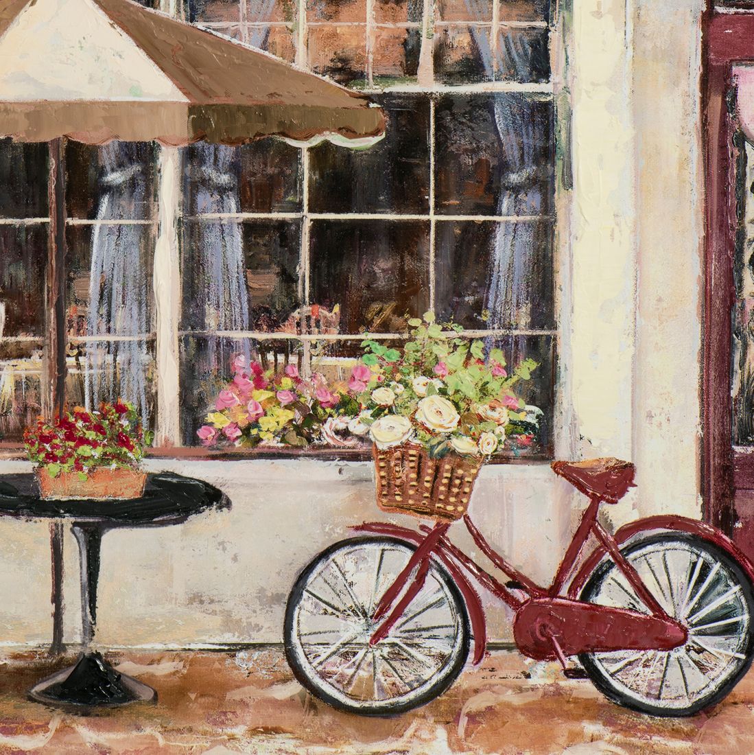 Gemälde STRAßENCAFE IN ROT