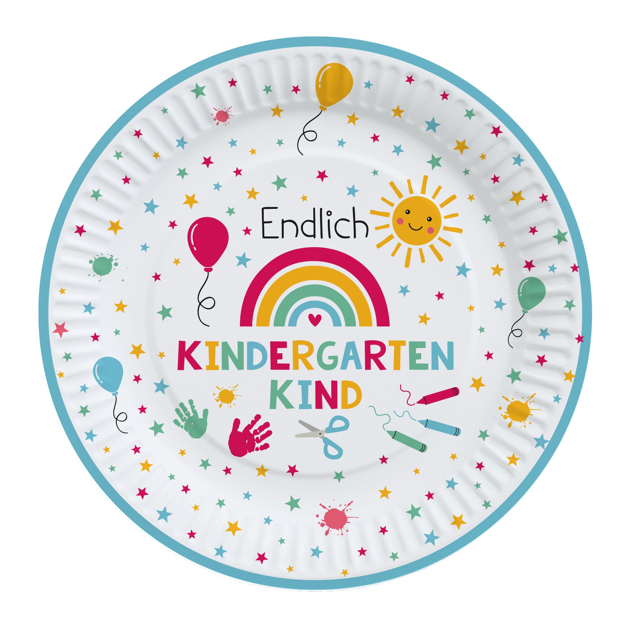 Pappteller-Set KINDERGARTEN