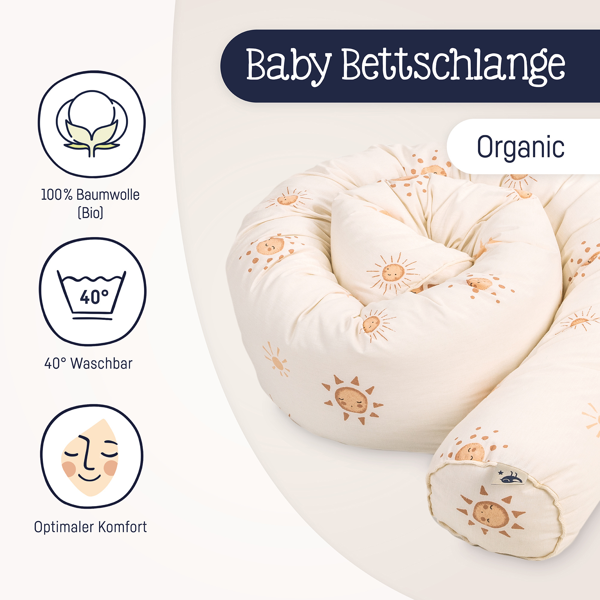 Bettschlange ZÖLLNER Organic