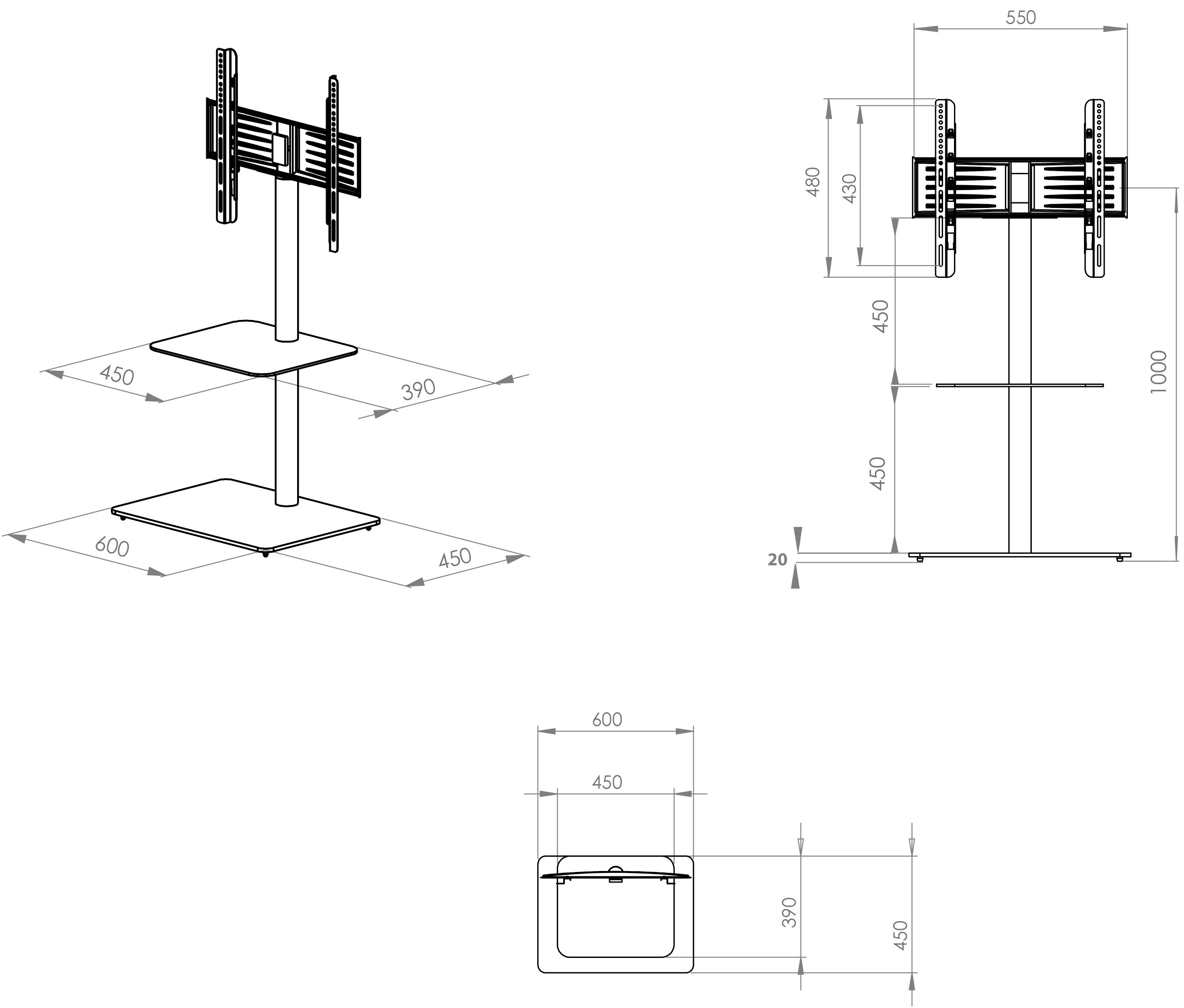 TV-Standfuß ALANI