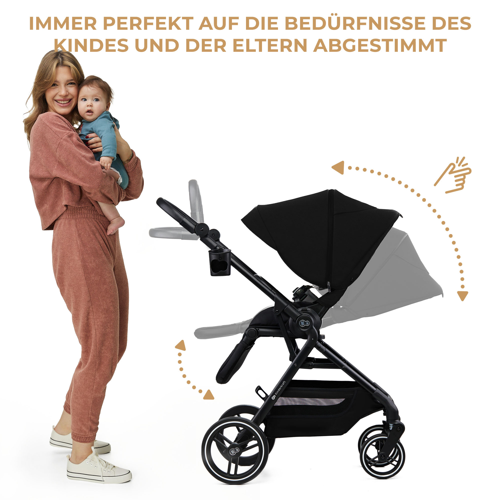 Kinderwagen 3in1 YOXI schwarz