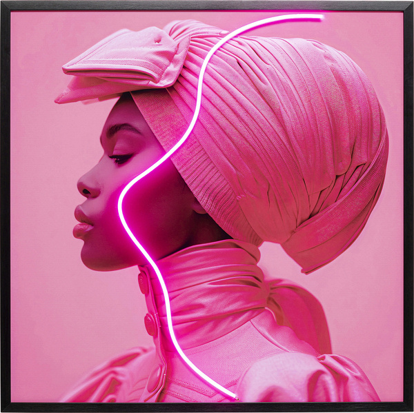 LED Bild PINK WOMAN