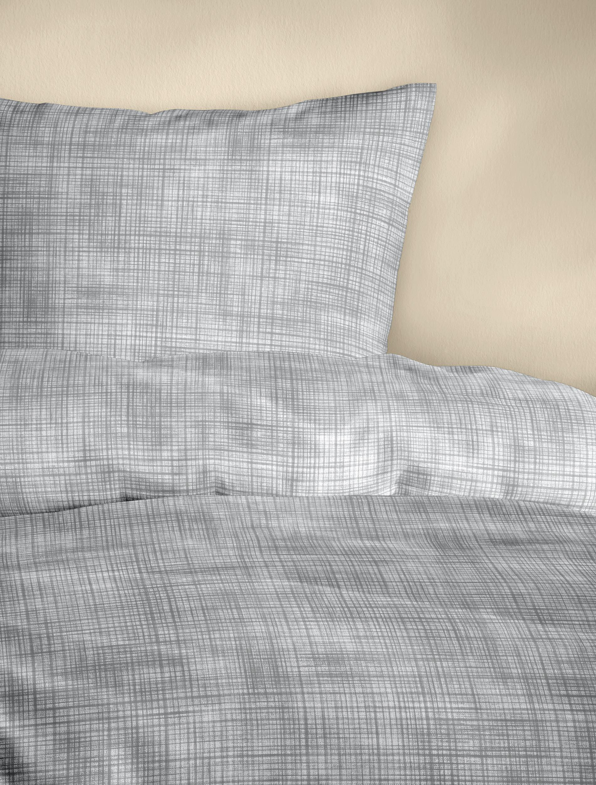 Bettwäsche Mako-Satin grau