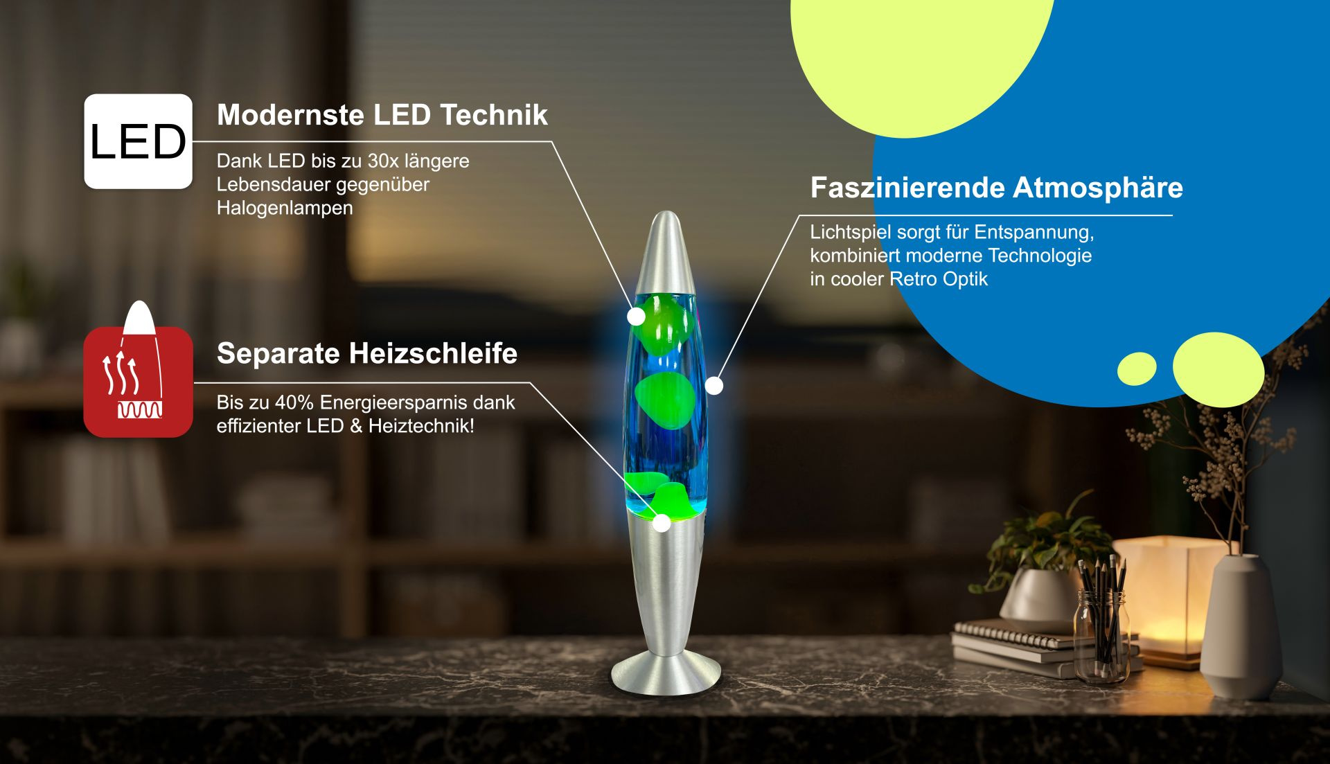 Lavaleuchte LED FINO