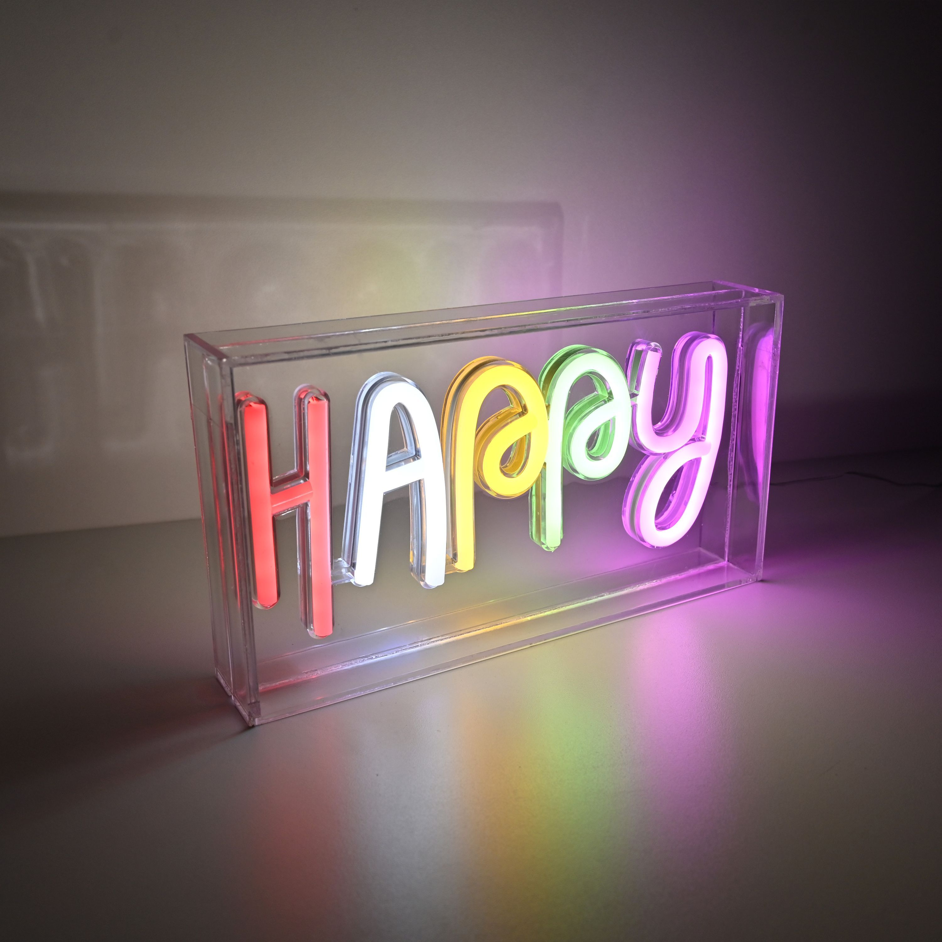 Leuchtobjekt HAPPY LED NEON