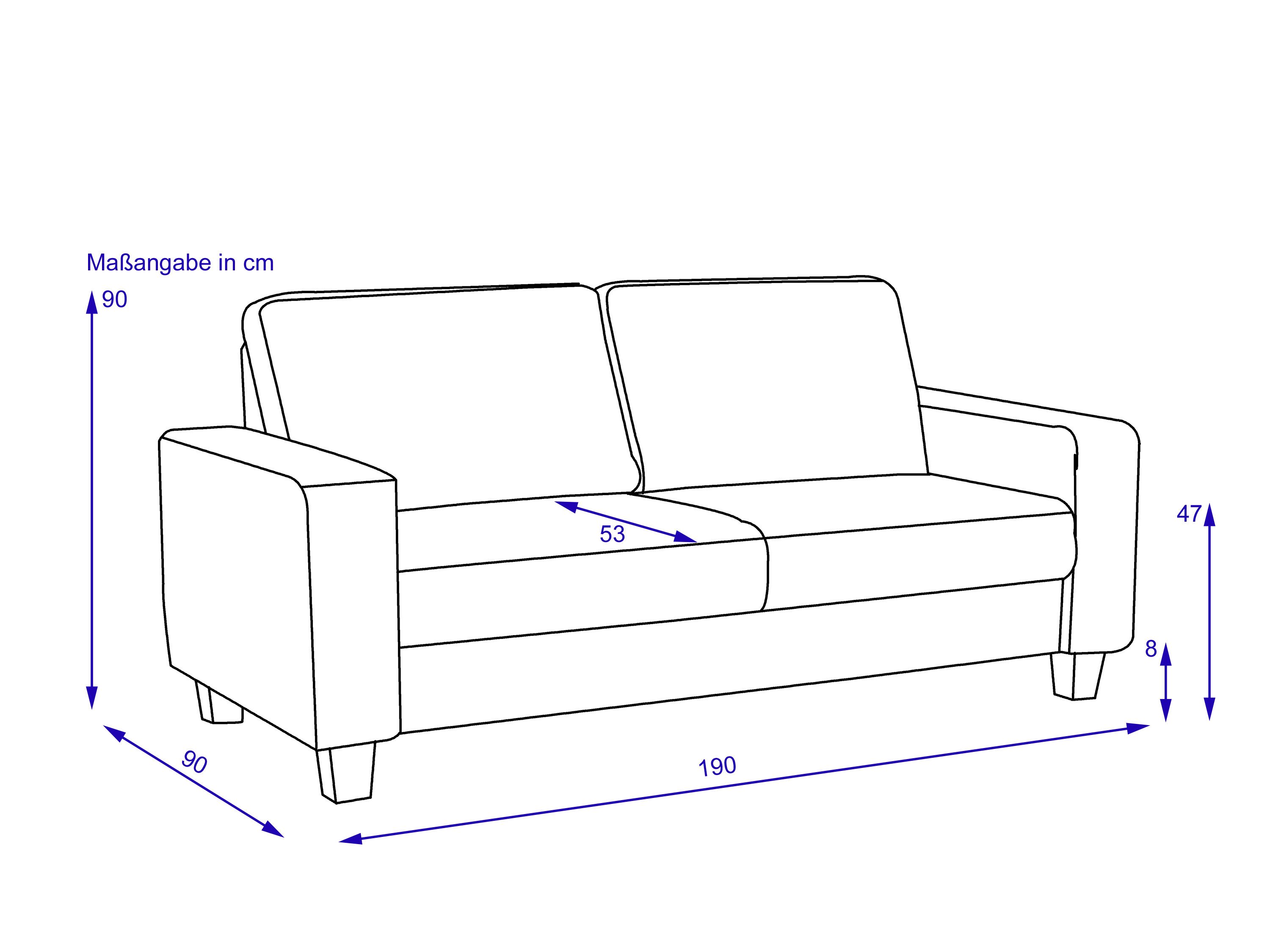 Sofa 3 Sitzer vito BUDDY