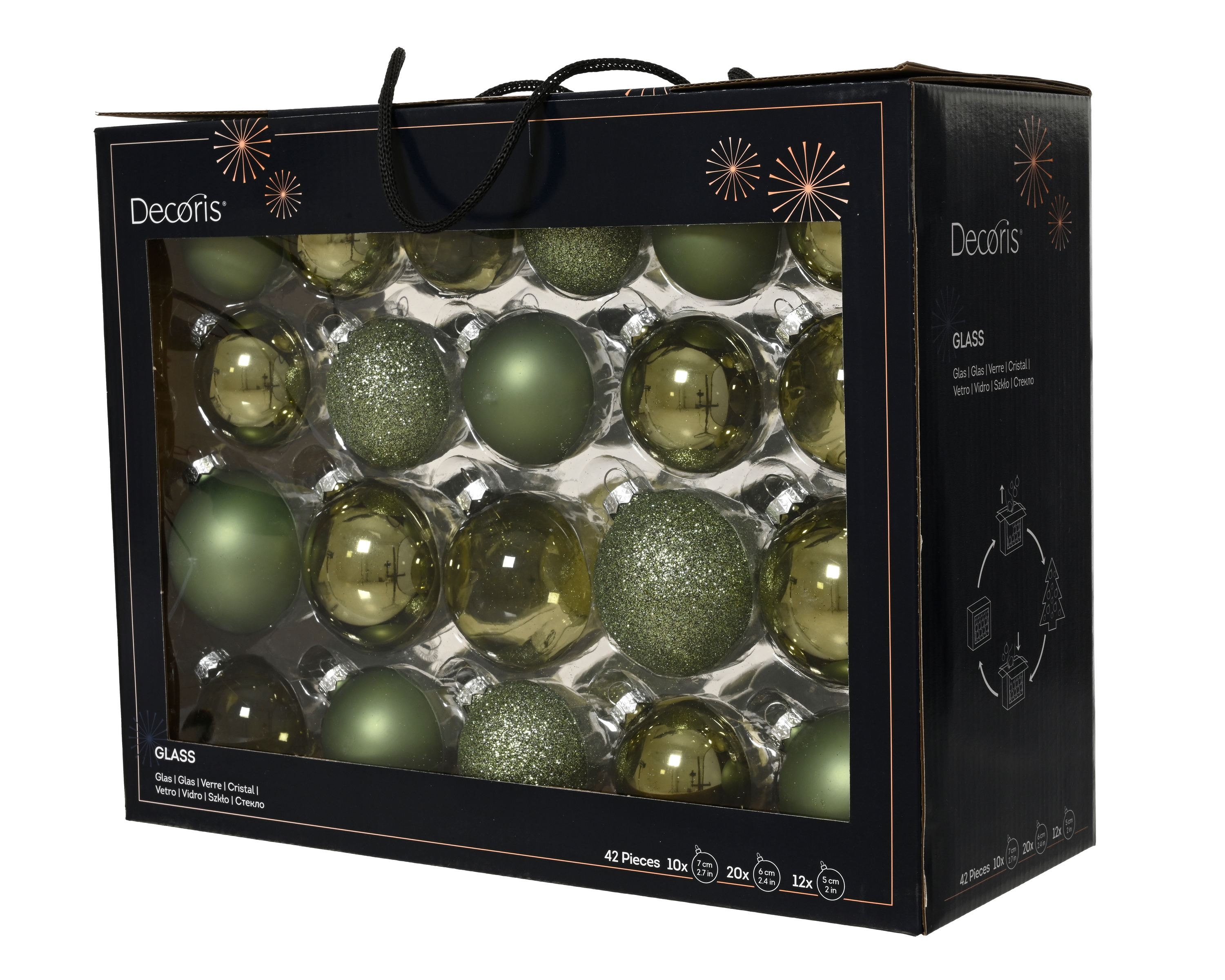 Weihnachtskugel-Box MAXI ROSMARIN