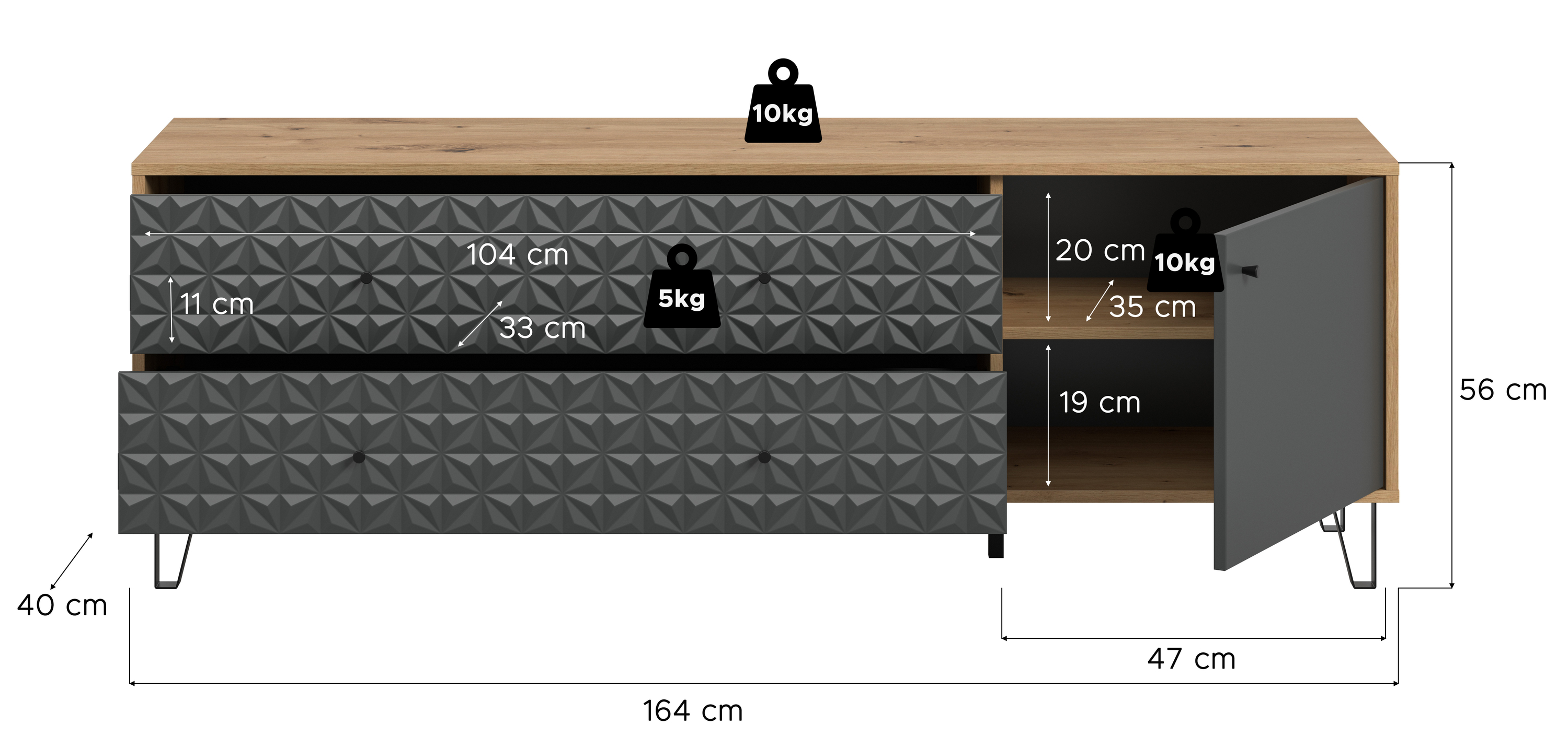 Lowboard PRISMA