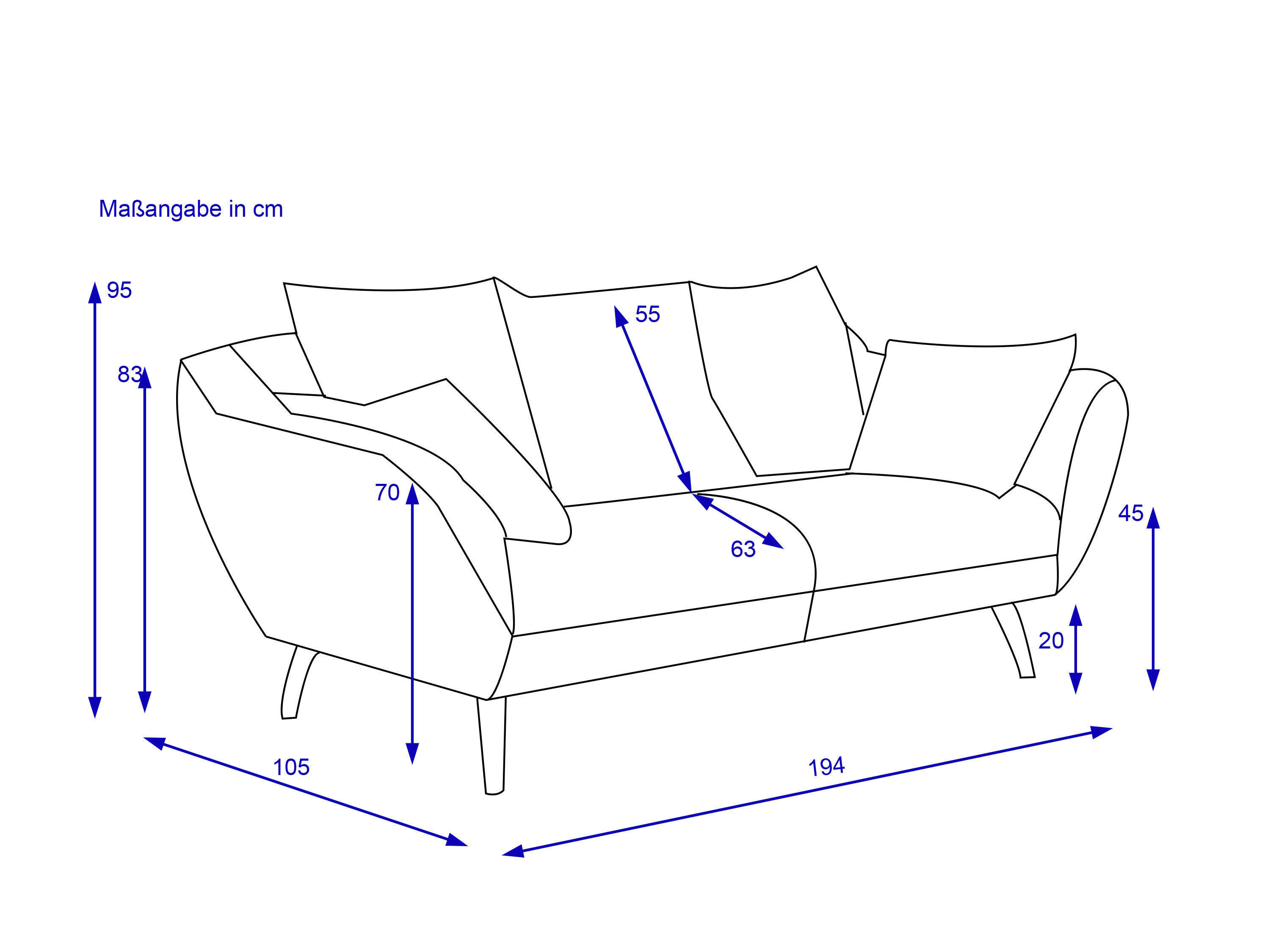 Sofa 2-Sitzer LIVIN PATRAS