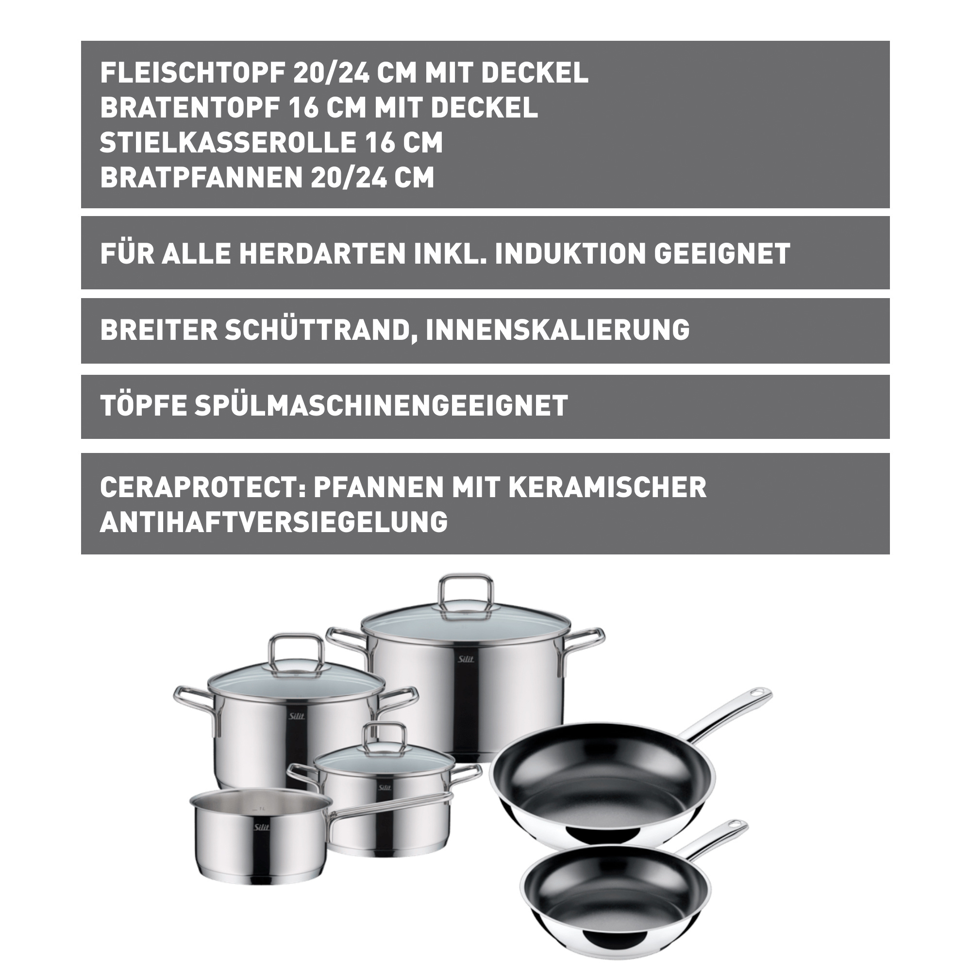 Kochtopf-Set SILIT EXTRA COOK