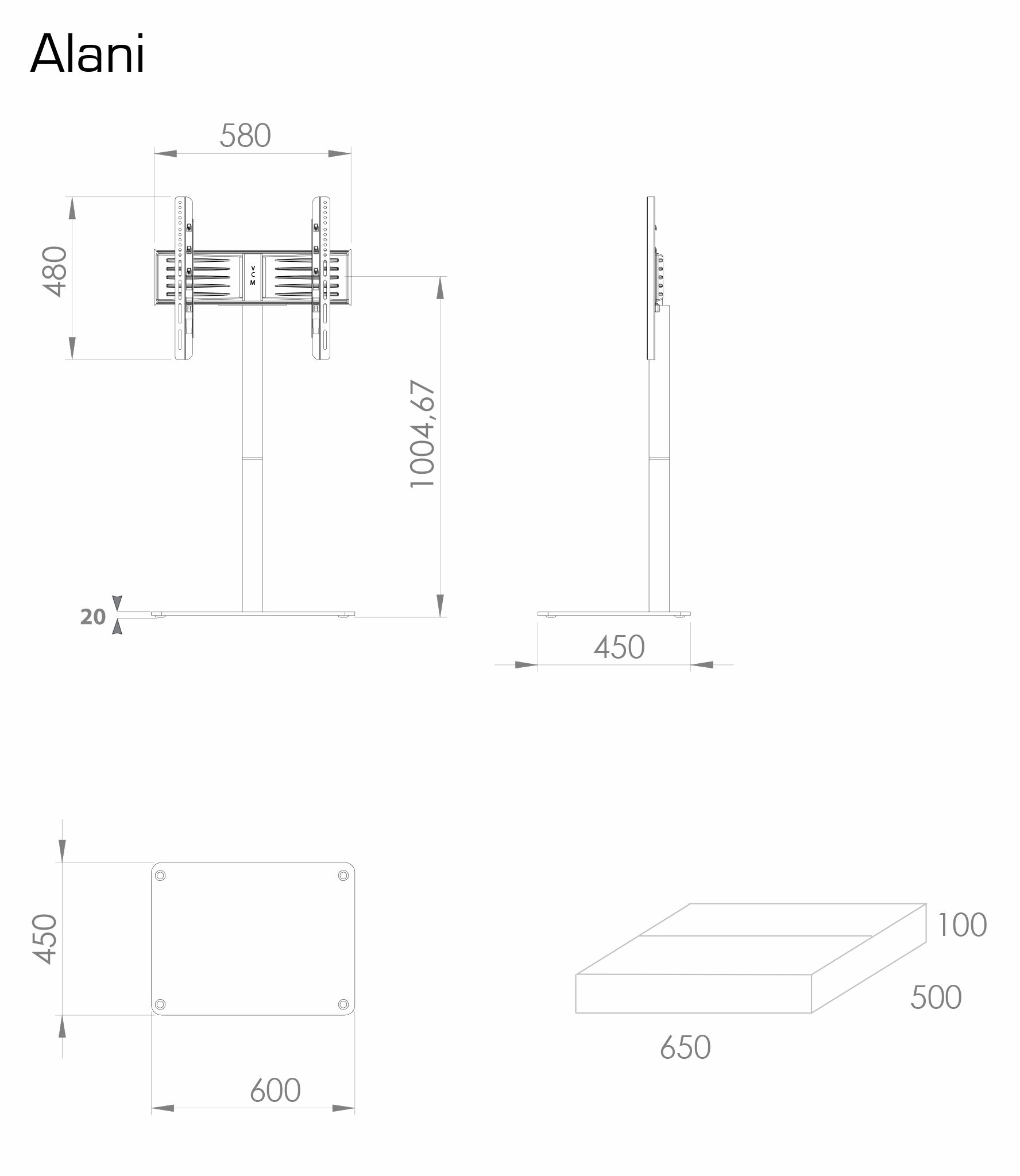 TV-Standfuß ALANI