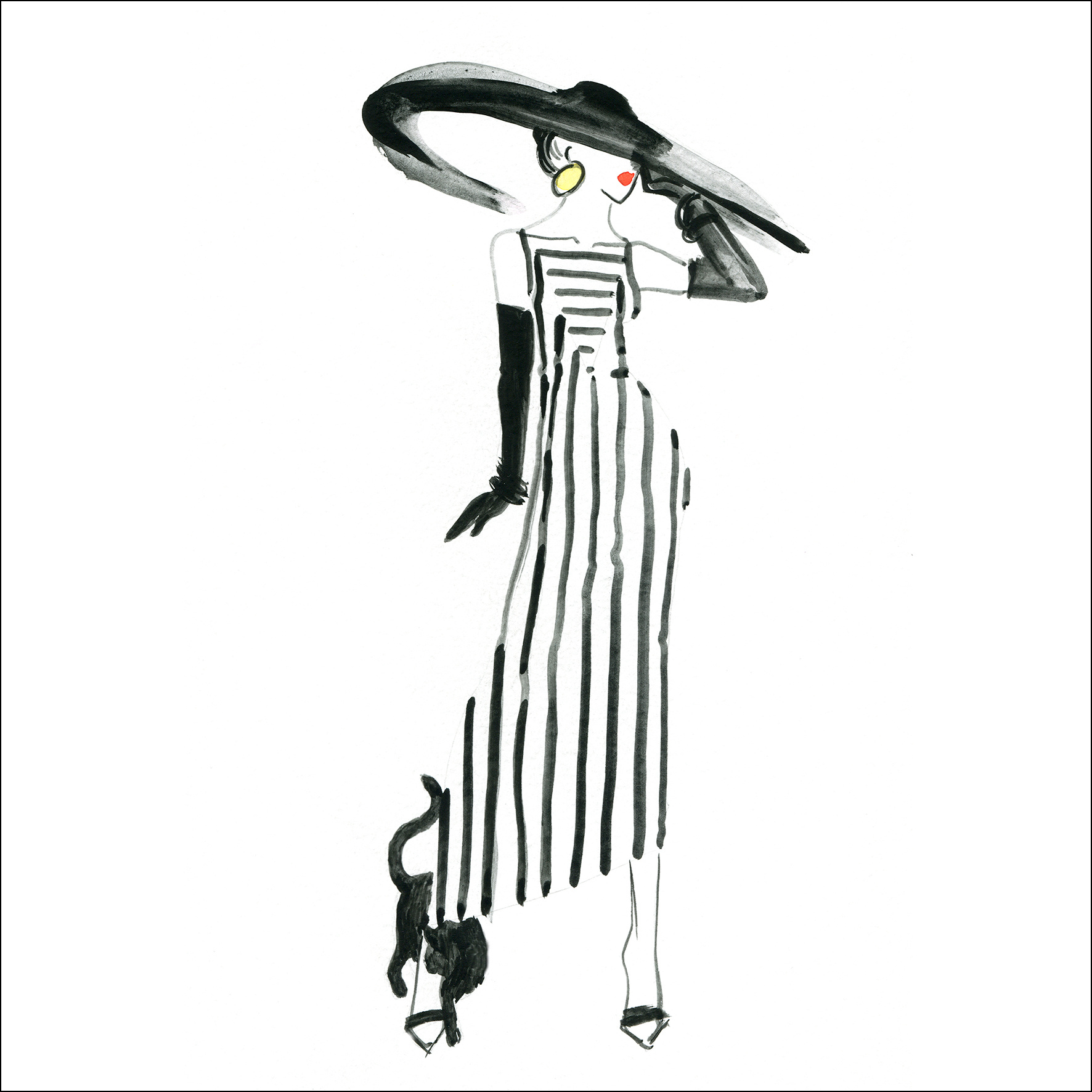 Glasbild FASHION DRAWING I