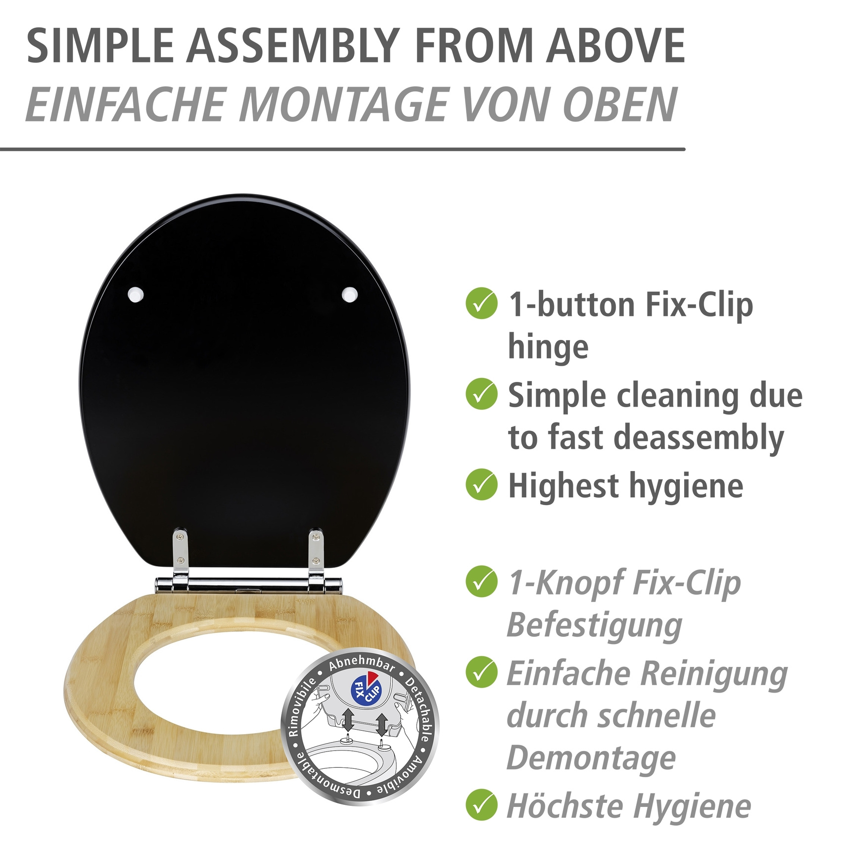 WC-Sitz BAMBUSA BLACK