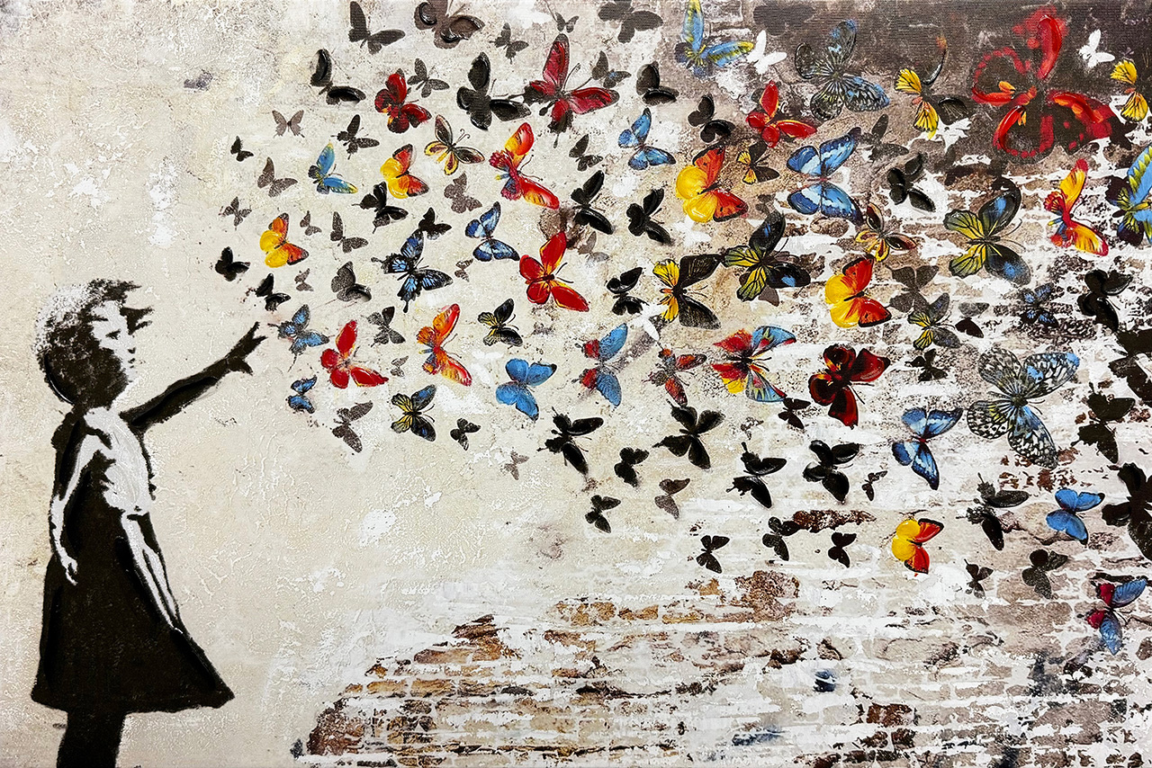 Keilrahmenbild BUTTERFLY GIRL