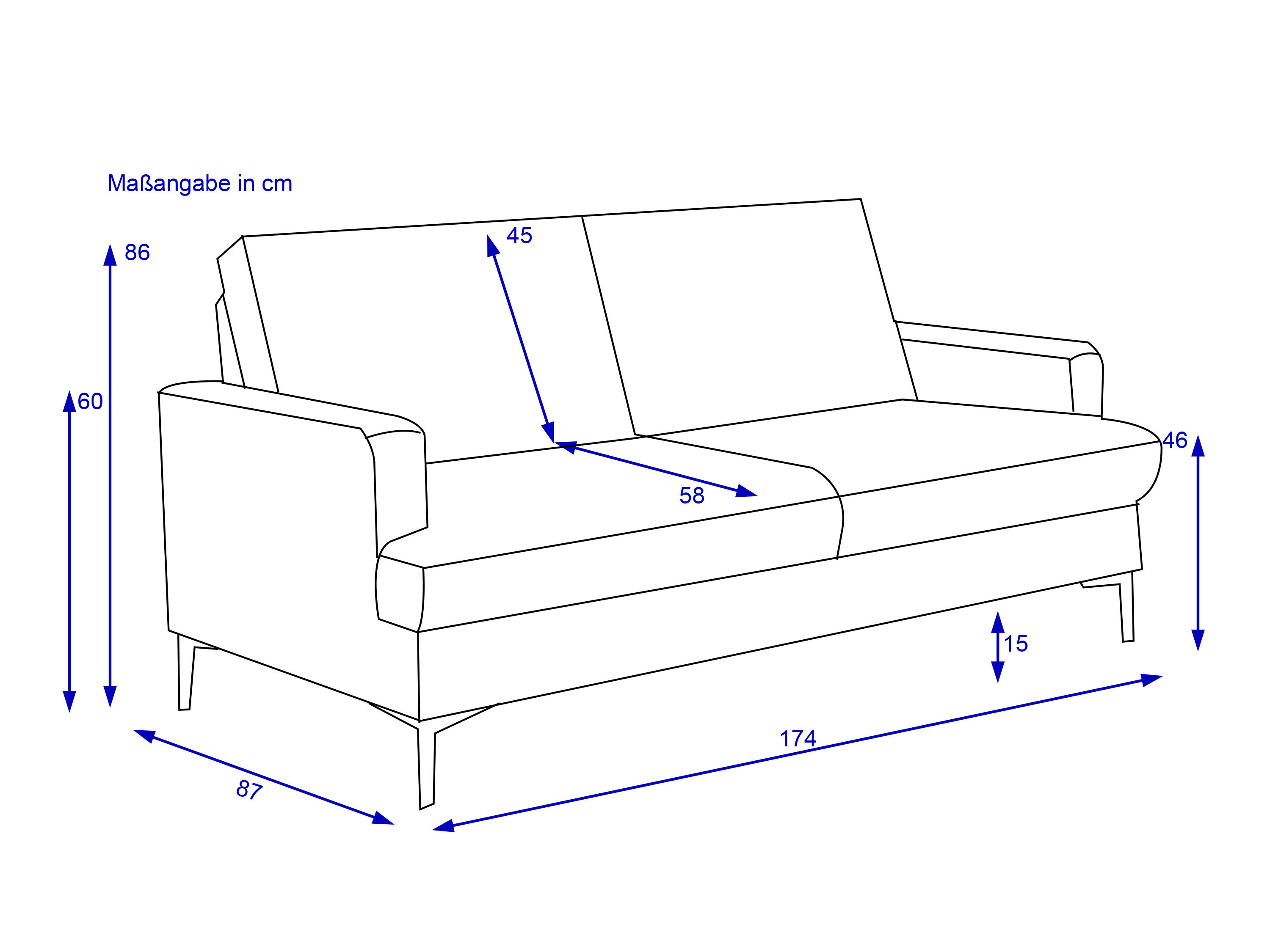 Sofa 3-Sitzer KALVIN