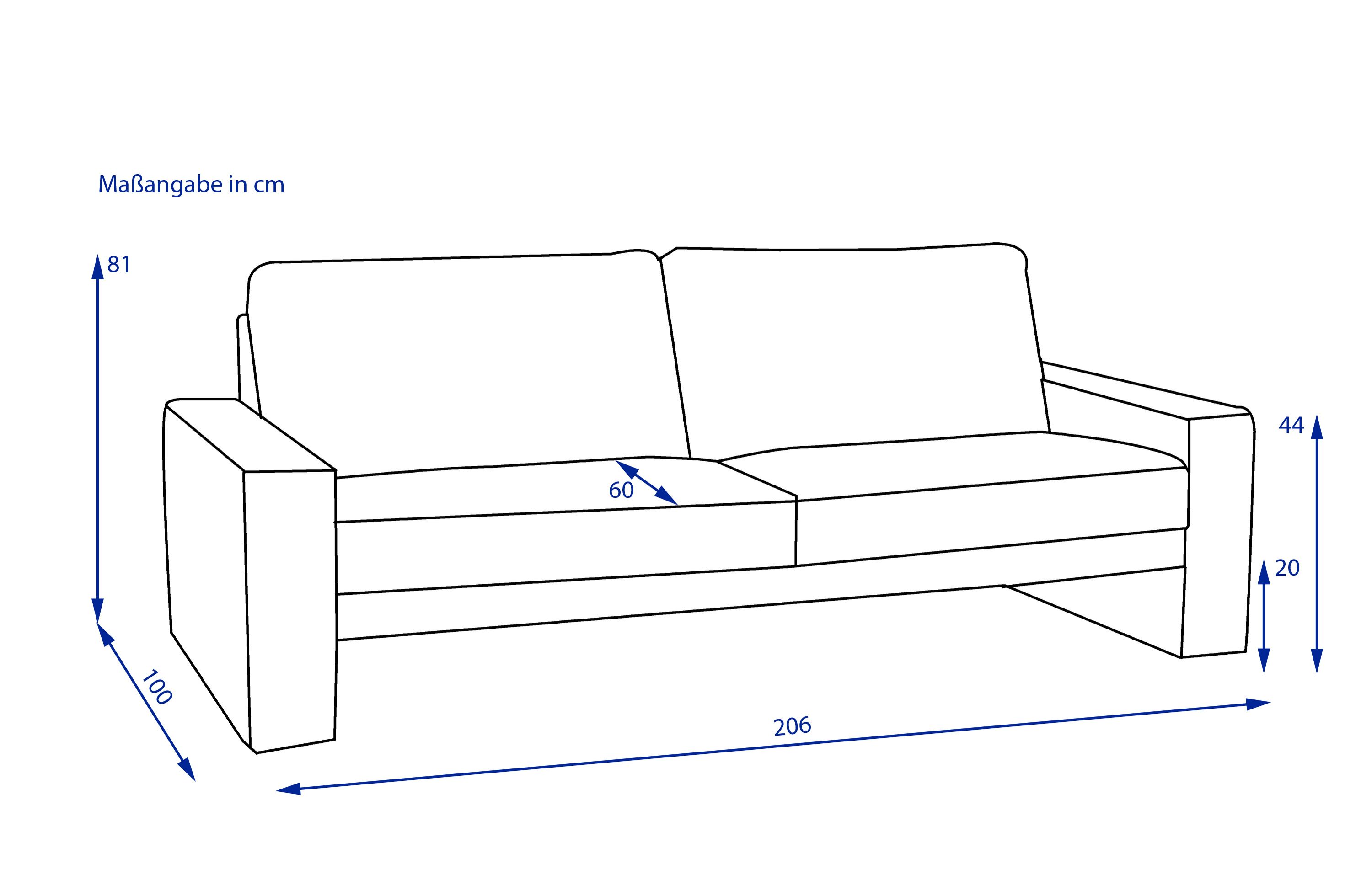 Sofa erpo 2,5 Sitzer CLASSICS 100