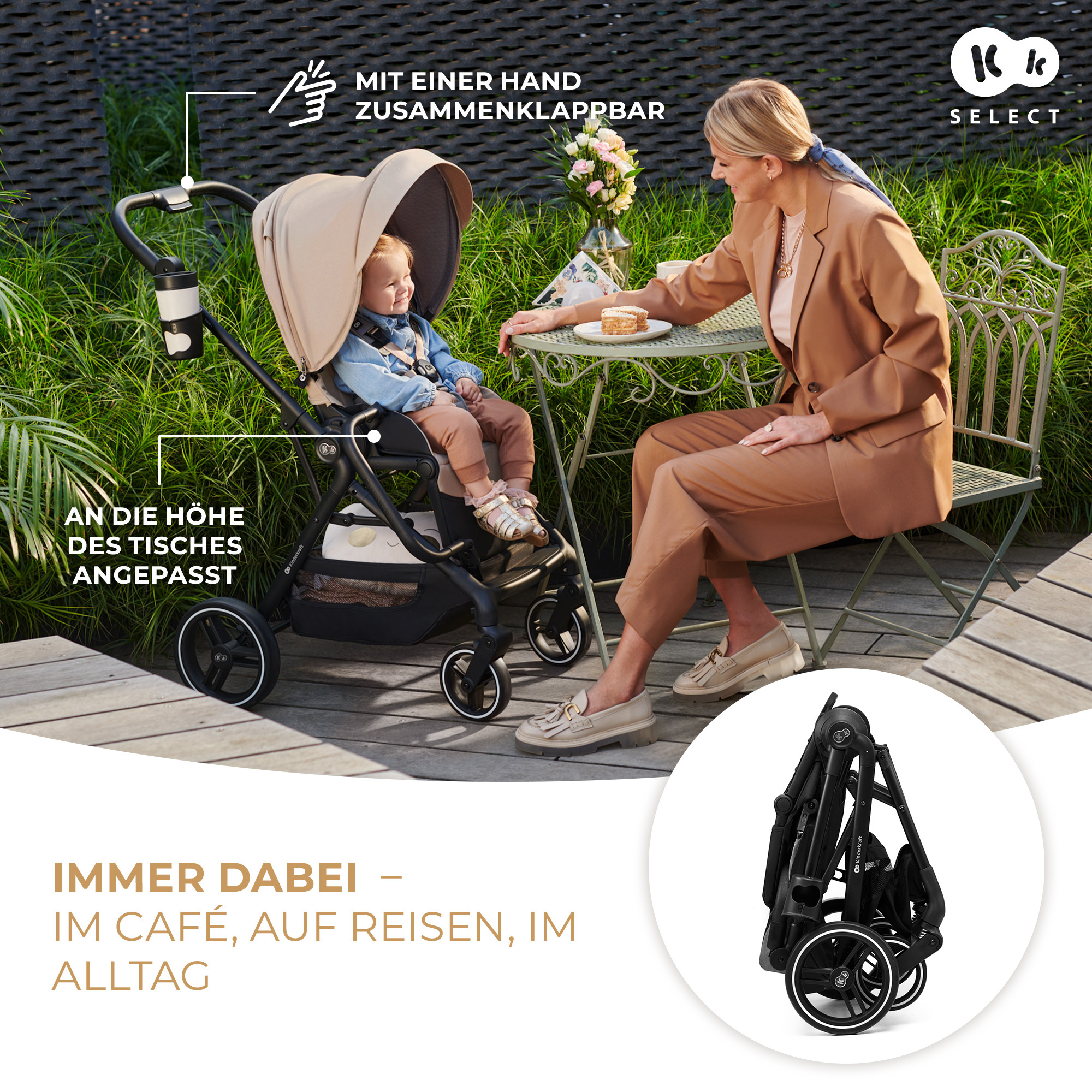 Kinderwagen 3in1 YOXI schwarz