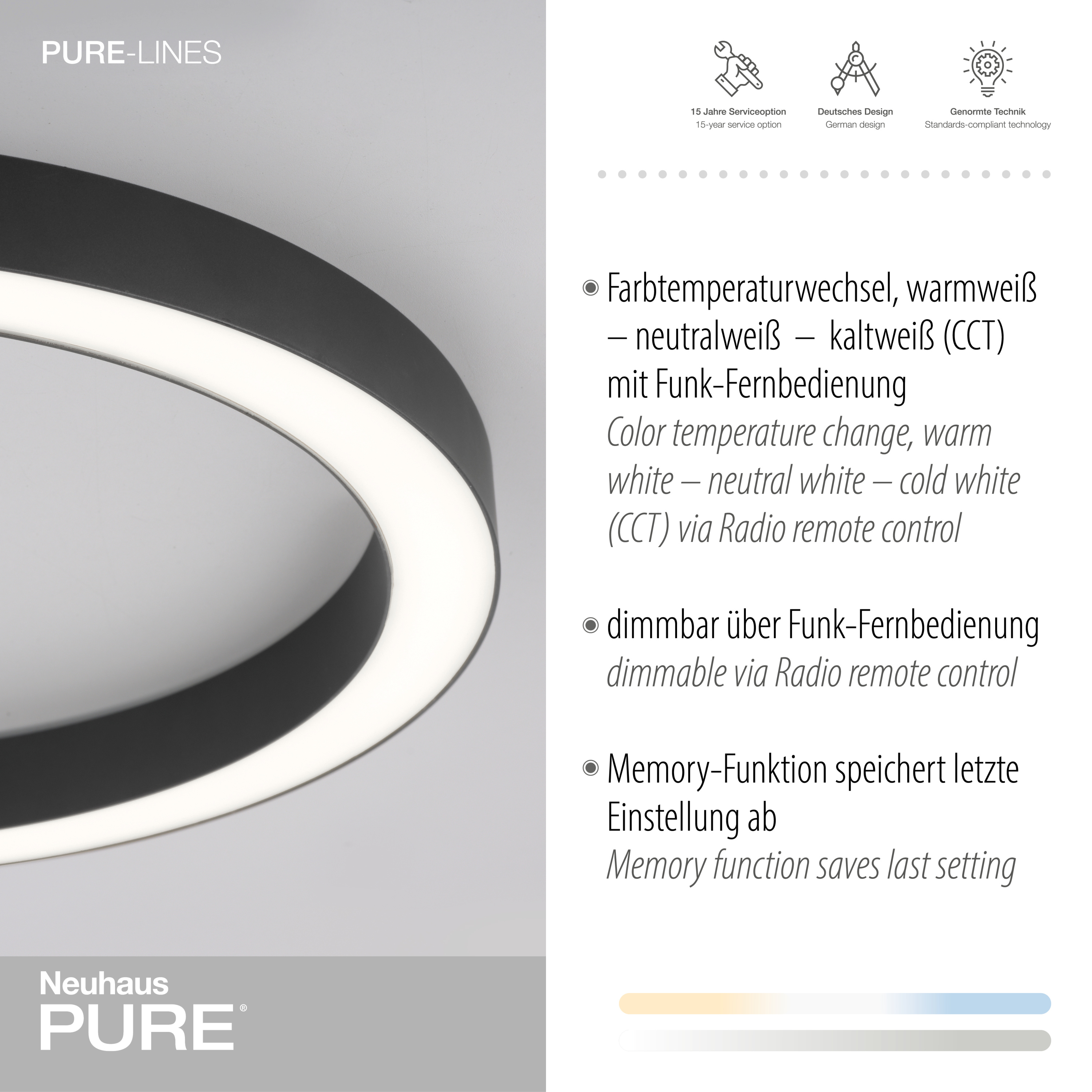 Deckenleuchte PURE LINES ROUND