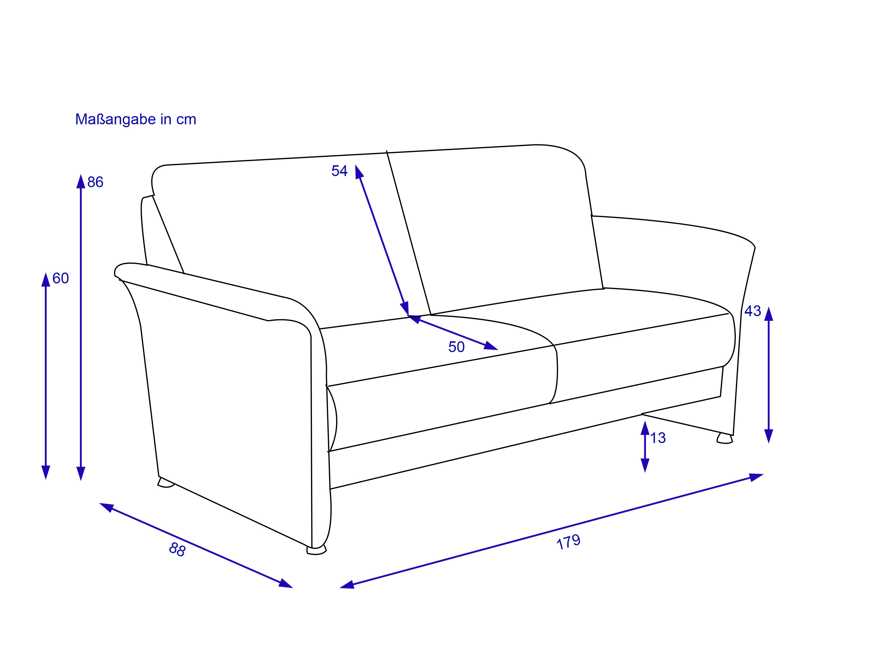 Sofa 2 Sitzer LUMINARA
