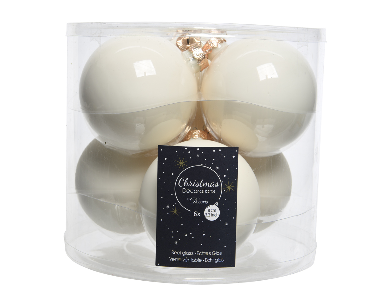 Weihnachtskugel-Box WOLLWEISS