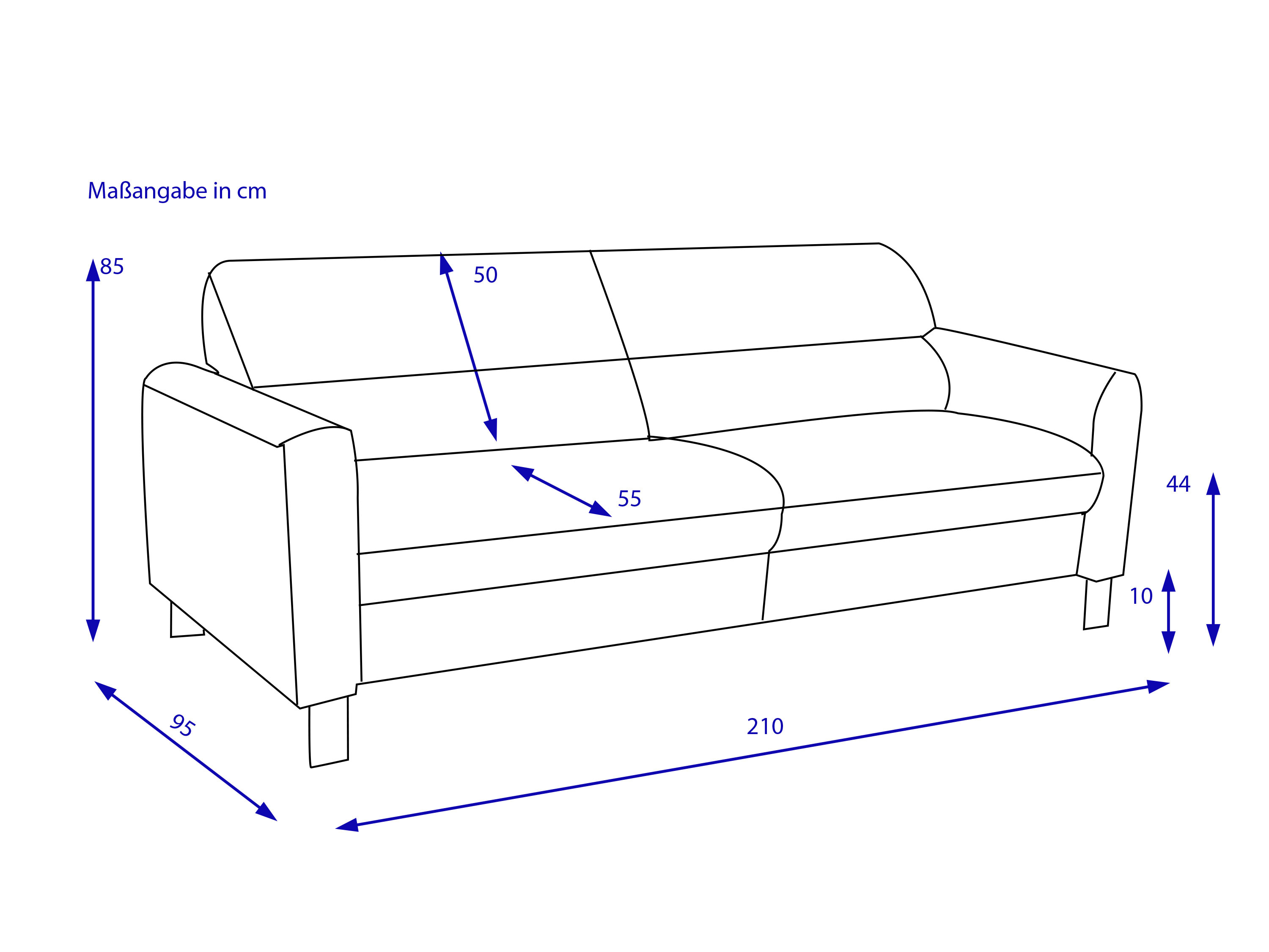 Sofa 3 Sitzer MONDO BAVERO