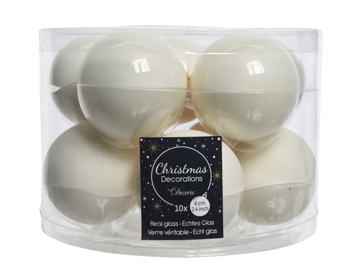 Weihnachtskugel-Box WOLLWEISS