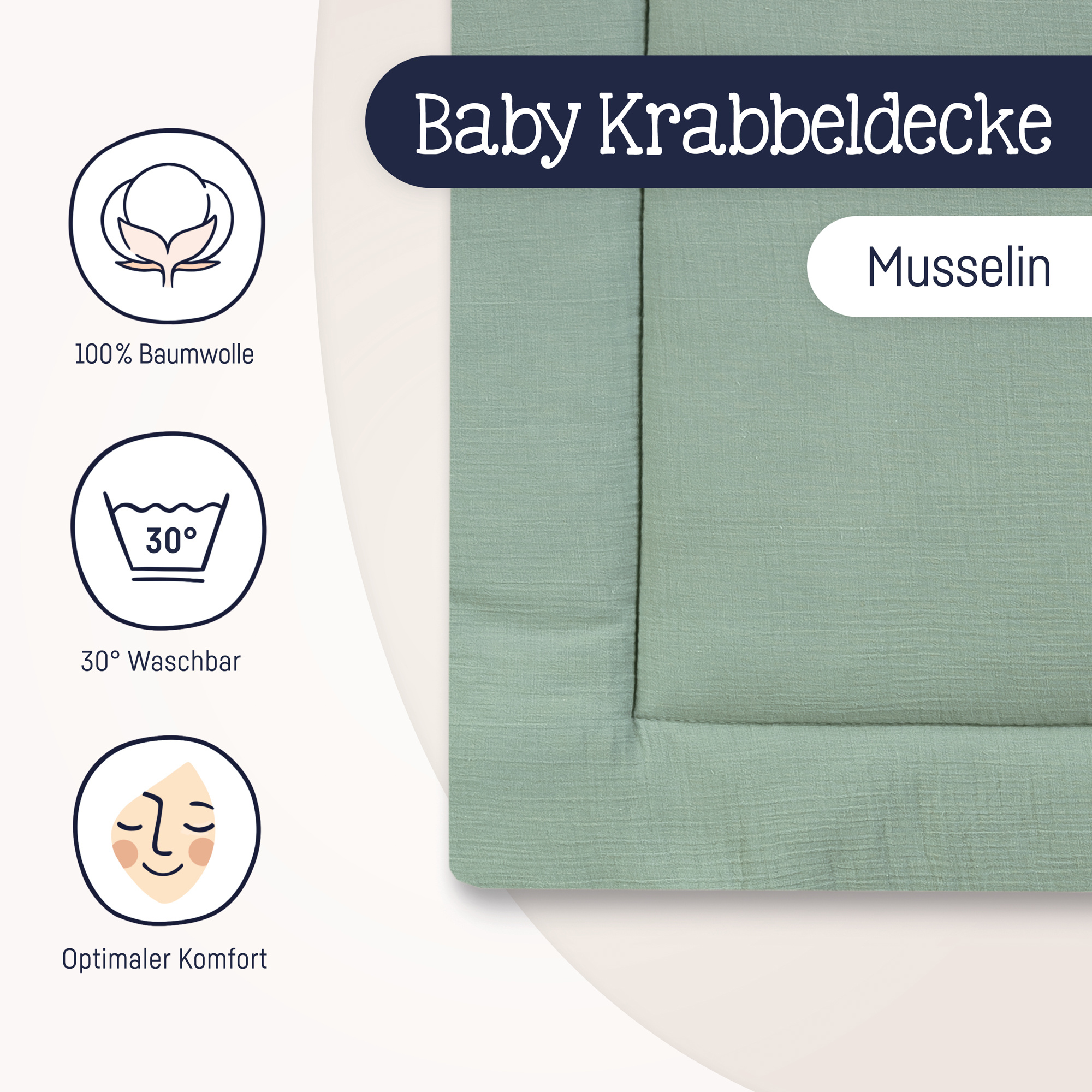 Krabbeldecke ZÖLLNER Musselin