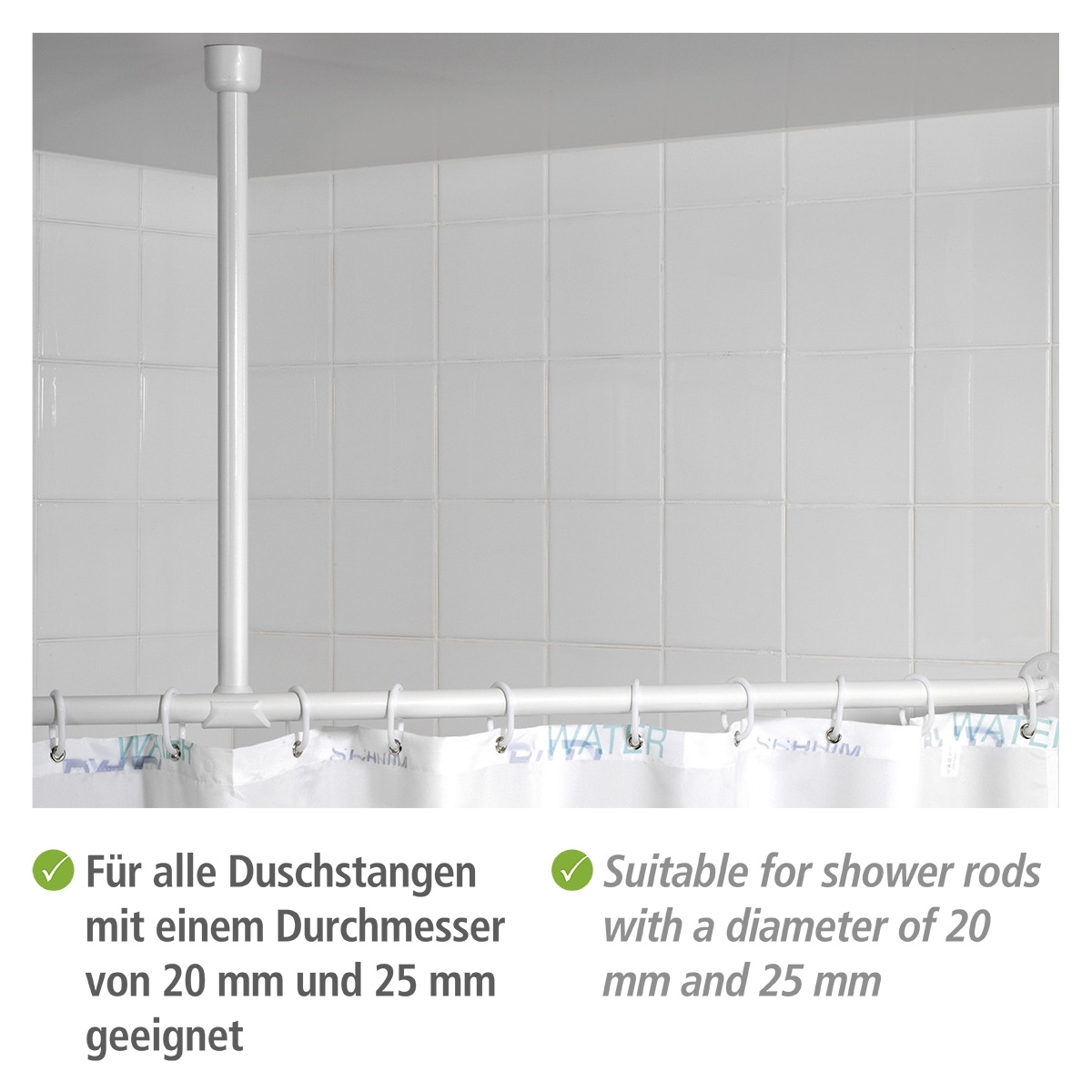 Deckenstütze für Duschstangen