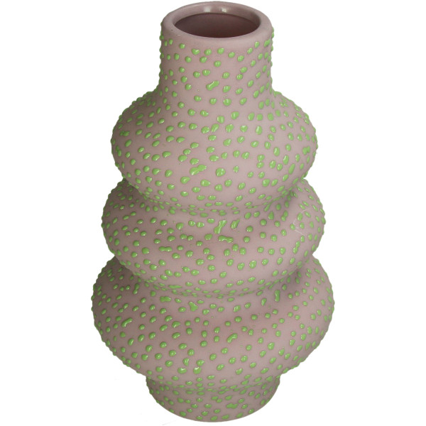 Vase SPOTS in lila aus Steingut