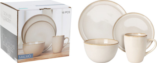 Tafelservive AVEIRO in creme aus Steinzeug