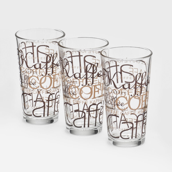 Trinkglas LATTE MACCHIATO in mehrfarbig aus Glas