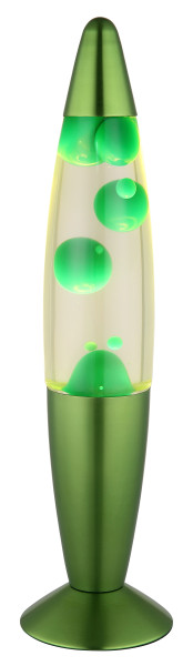 Lavaleuchte LED BUBBLE grün in grün aus Materialmix