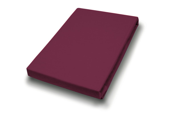 Spannbettlaken Jersey bordeaux