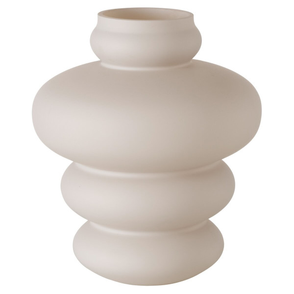 Vase GELAMO in weiß aus Glas