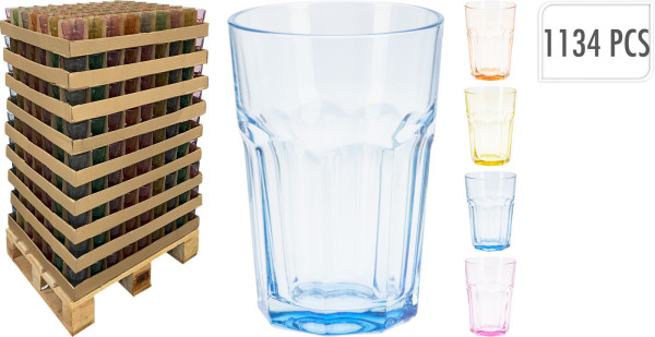 Trinkglas in bunt aus Glas