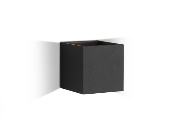 Outdoor-Wandleuchte CUBI in anthrazit aus Aluminium