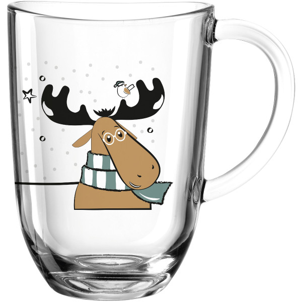 Henkelbecher SILENZIO in mehrfarbig aus Glas