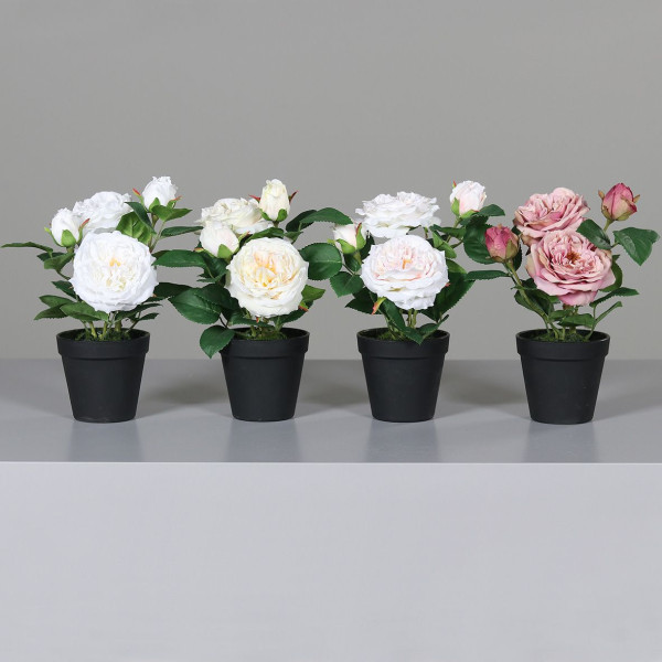 Kunstblume ROSE in mehrfarbig aus Kunststoff