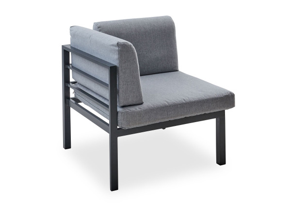 Loungeelement Outdoor bali in grau/schwarz aus Aluminium